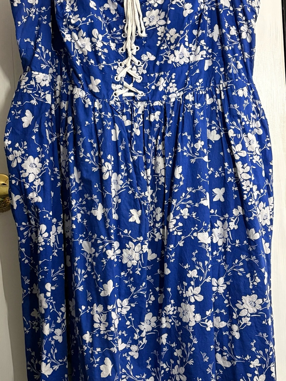 torrid Royal Blue and White Floral Mini Dress